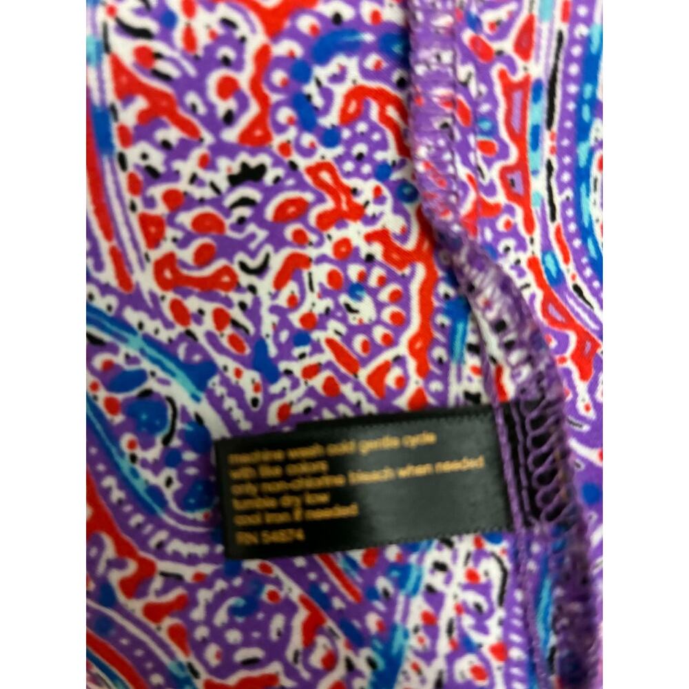 Outback Red XS‎ Paisley Halter Top Sleeveless Blouse Purple Pink - Picture 4 of 6